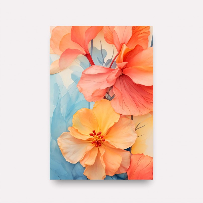 Quadro Flores Lindas Pintura Pétalas