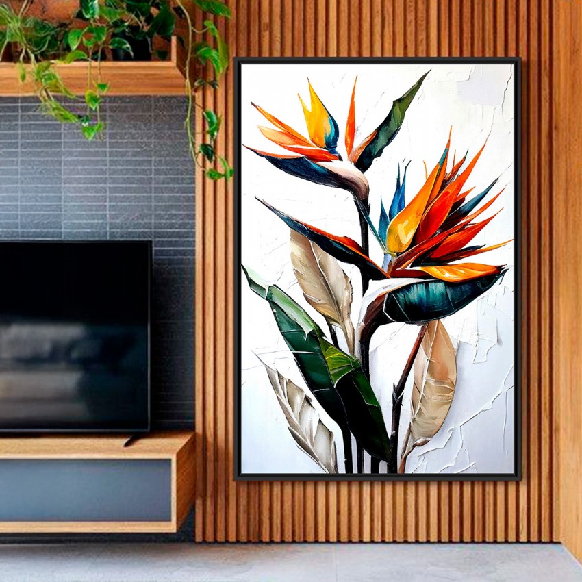 Quadro Floral de Ave do Paraíso