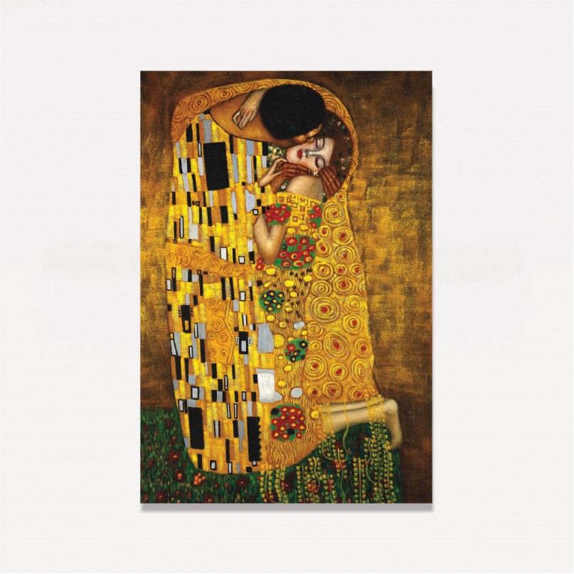 Quadro O Beijo - Gustav Klimt - Releitura