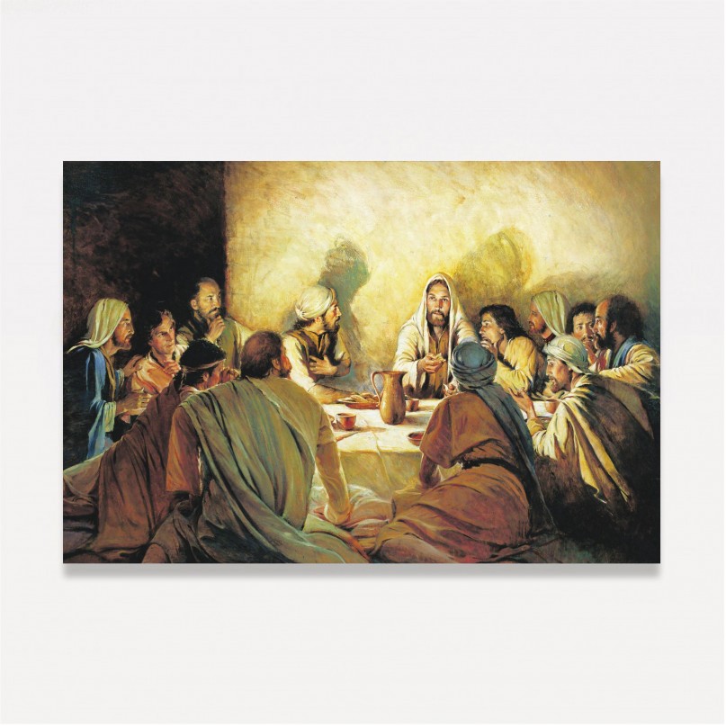 Quadro Santa Ceia Retro A Mesa da Comunhão