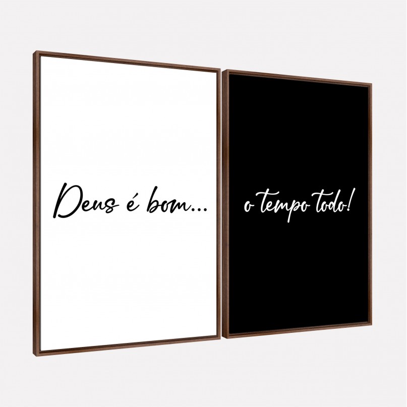 Quadro Deus é Bom o Tempo Todo Duo