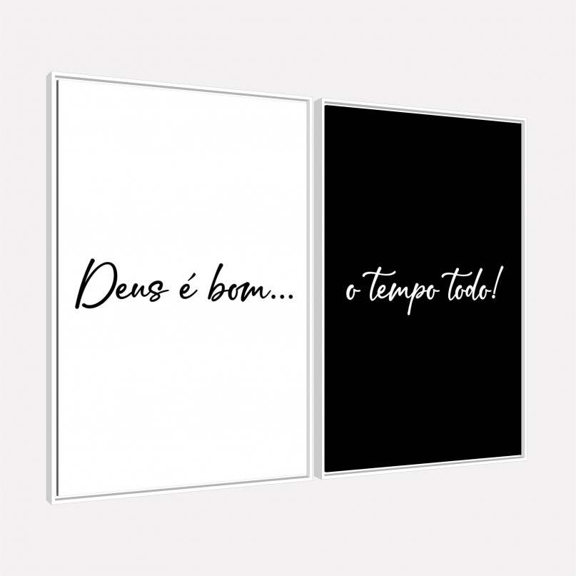 Quadro Deus é Bom o Tempo Todo Duo