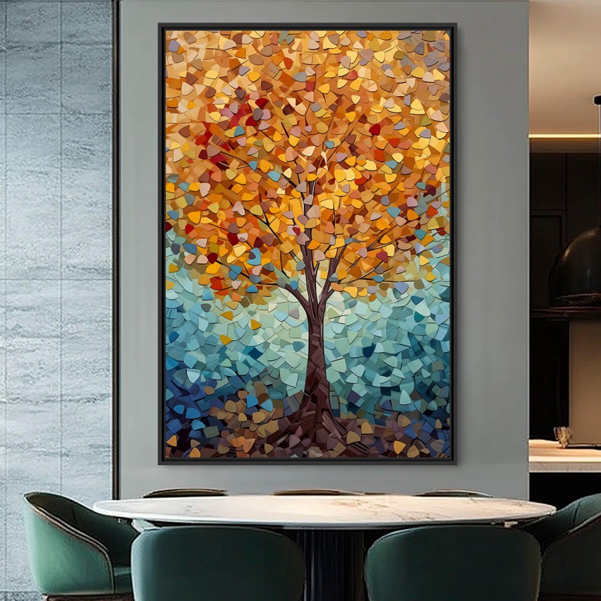 Quadro Árvore dos Sonhos Abstrato em Mosaico Colorido