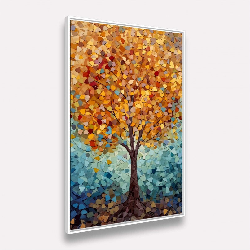 Quadro Árvore dos Sonhos Abstrato em Mosaico Colorido
