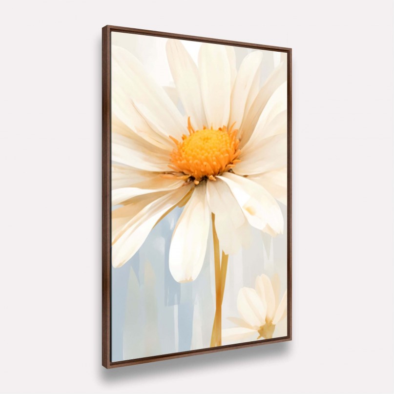Quadro Flor Margarida Delicada Pintura