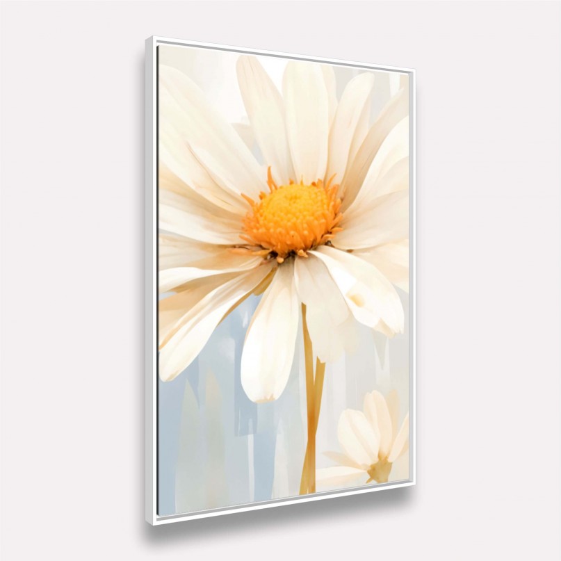 Quadro Flor Margarida Delicada Pintura