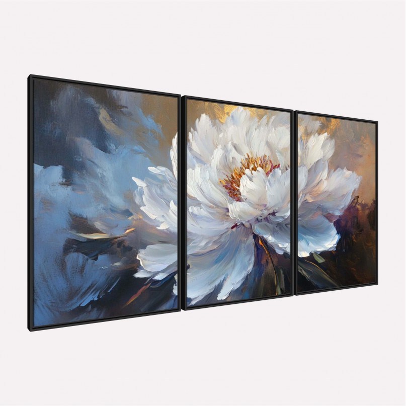 Quadro Flor Peônia Majestosa Harmonia de Cores