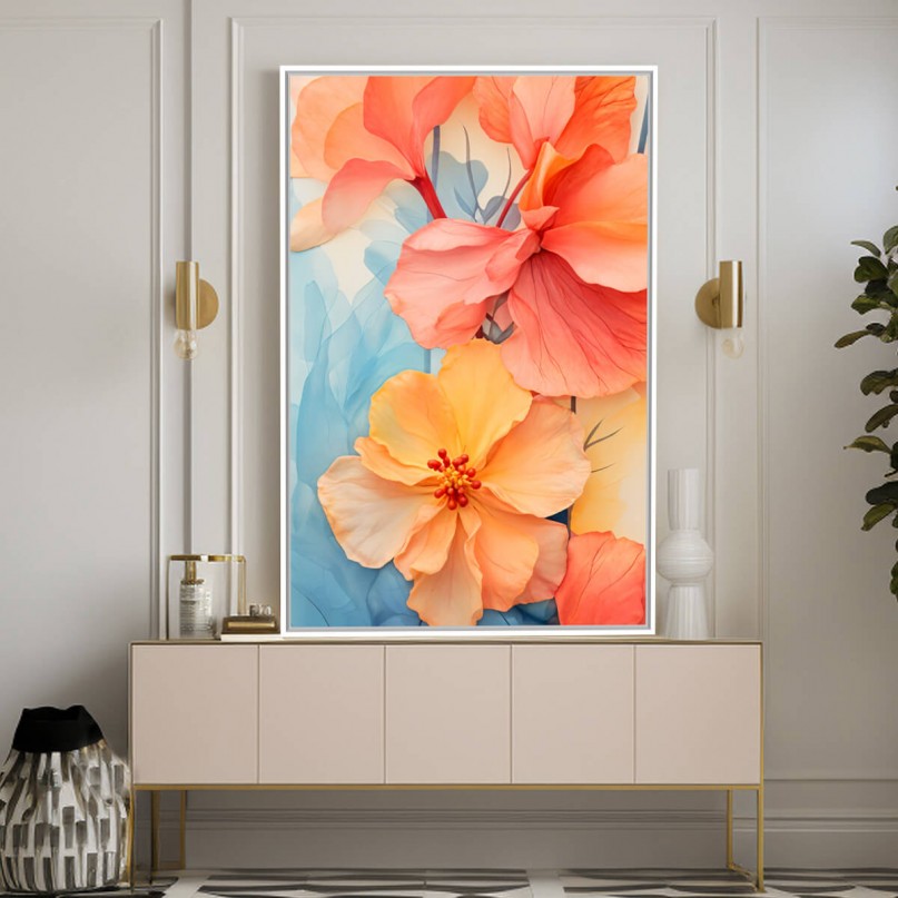 Quadro Flores Lindas Pintura Pétalas