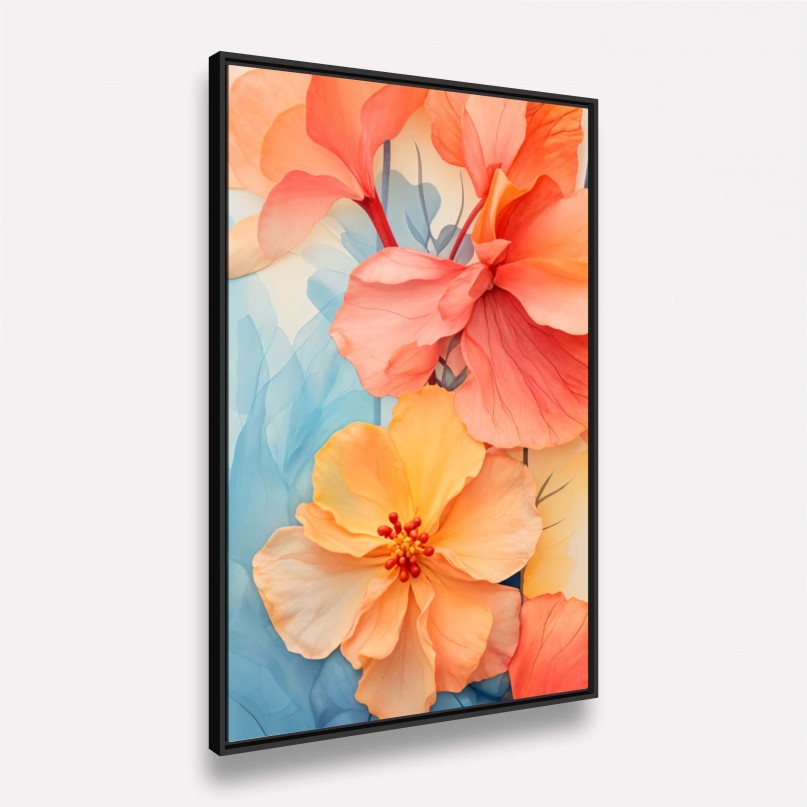 Quadro Flores Lindas Pintura Pétalas