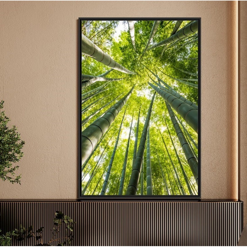 Quadro Paisagem Floresta de Bambu Perspectiva Infinita