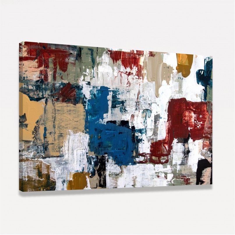Quadro Abstrato Tons Terrosos Pintura Artístisca