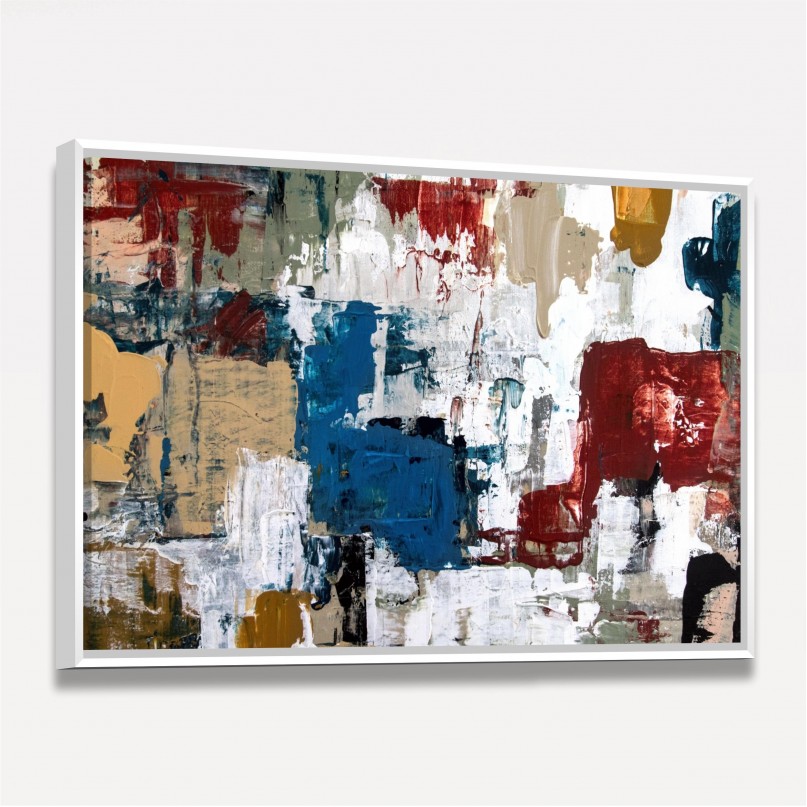 Quadro Abstrato Tons Terrosos Pintura Artístisca