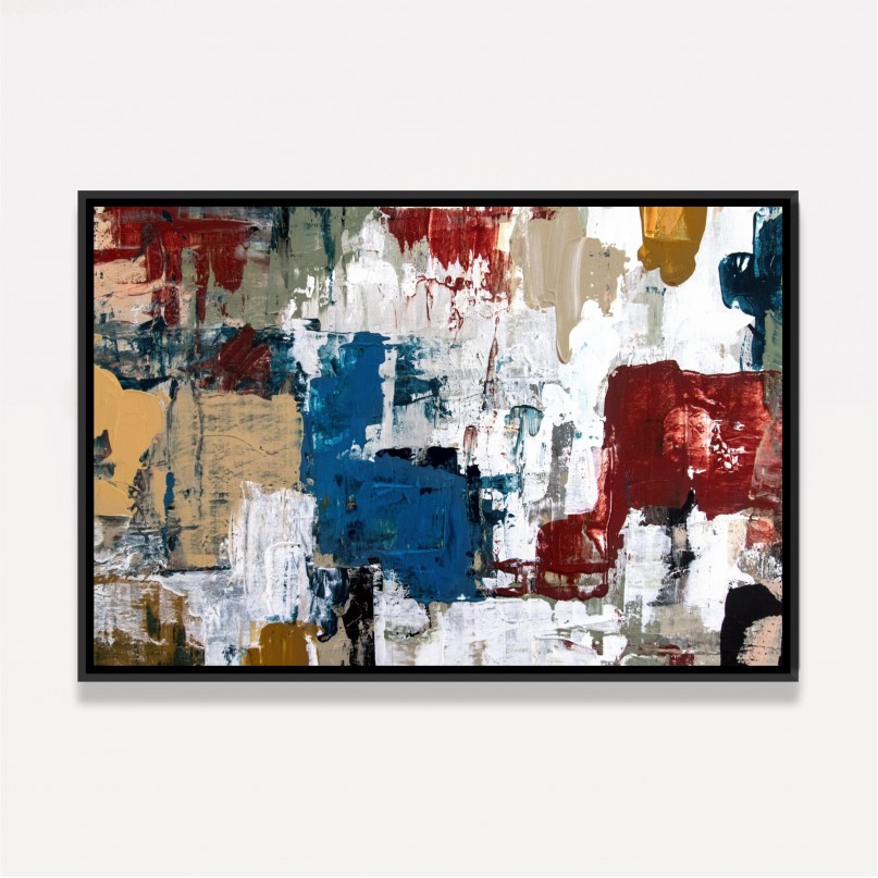 Quadro Abstrato Tons Terrosos Pintura Artístisca