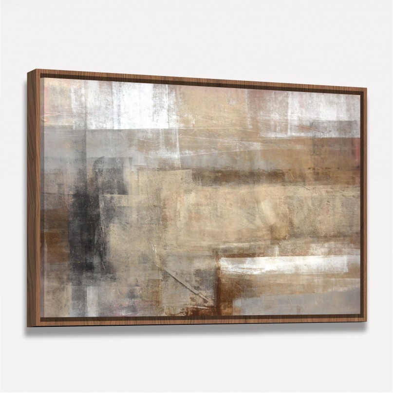 Quadro Abstrato Moderno Pinceladas Retas