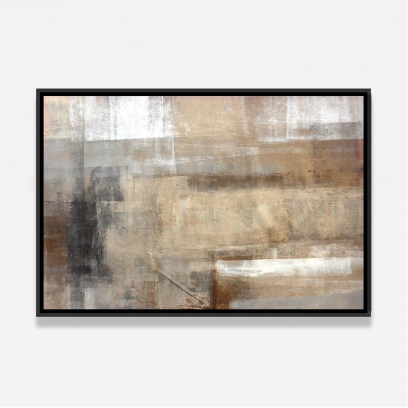 Quadro Abstrato Moderno Pinceladas Retas