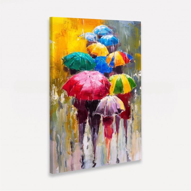 Quadro Abstrato Artístico Dia Chuvoso decorativo