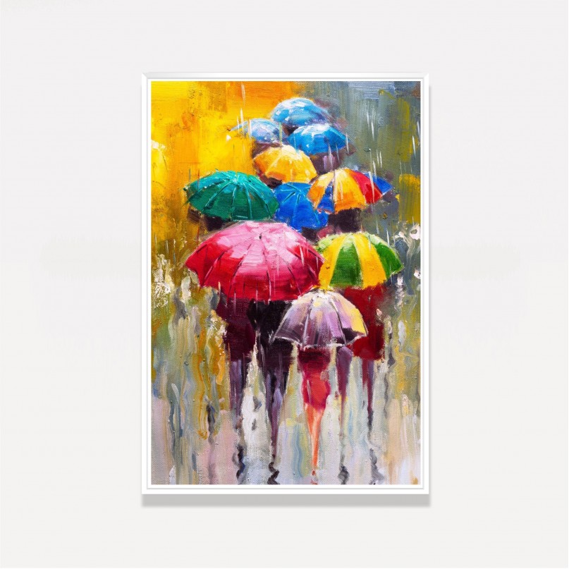 Quadro Abstrato Artístico Dia Chuvoso decorativo