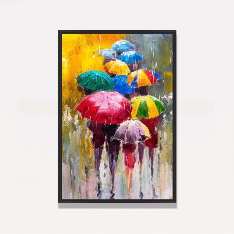 Quadro Abstrato Artístico Dia Chuvoso decorativo
