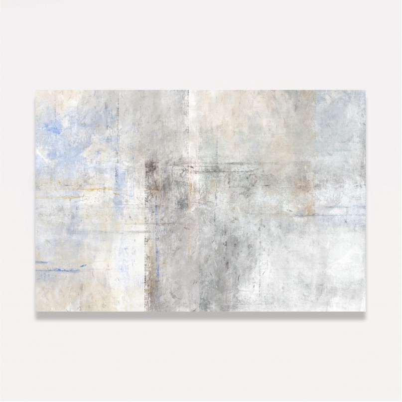 Quadro Abstrato Neutro Rústico