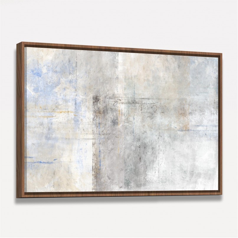 Quadro Abstrato Neutro Rústico