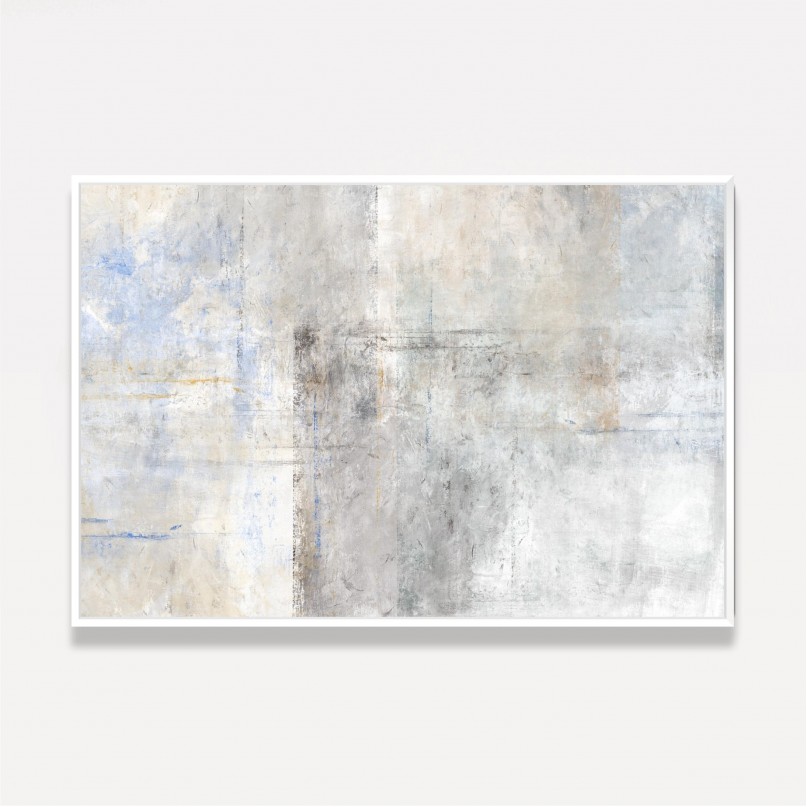 Quadro Abstrato Neutro Rústico