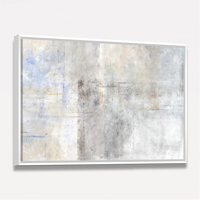 Quadro Abstrato Neutro Rústico