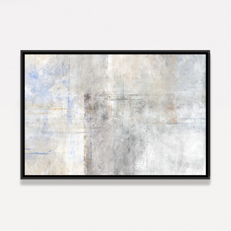 Quadro Abstrato Neutro Rústico