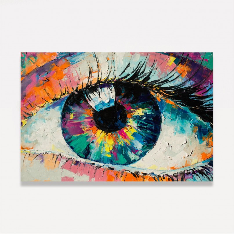 Quadro Olho em Cores Artístico