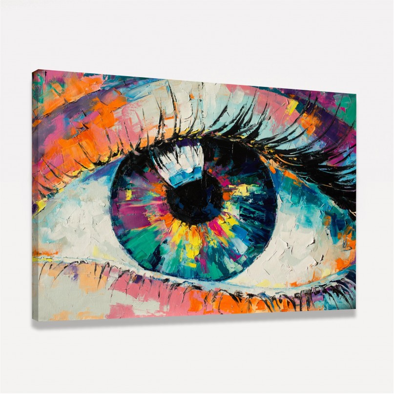 Quadro Olho em Cores Artístico