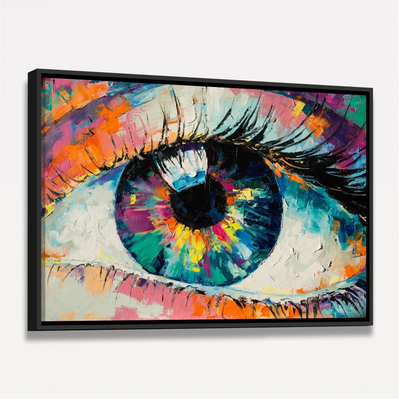 Quadro Olho em Cores Artístico