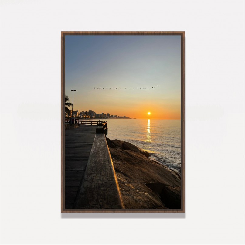 Quadro Paisagem Nascer do Sol - Mirante do Leblon Rio da Janeiro