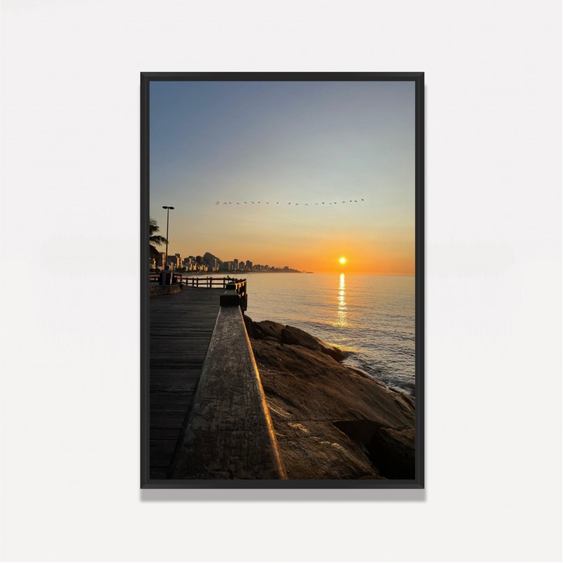 Quadro Paisagem Nascer do Sol - Mirante do Leblon Rio da Janeiro