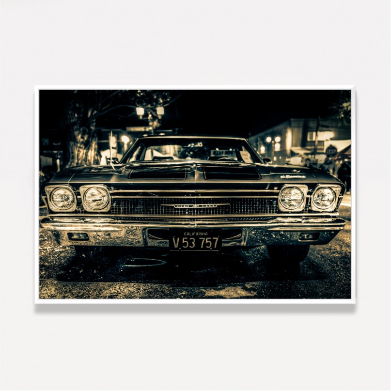 Quadro Carro Clássico Vintage Antigo Frontal