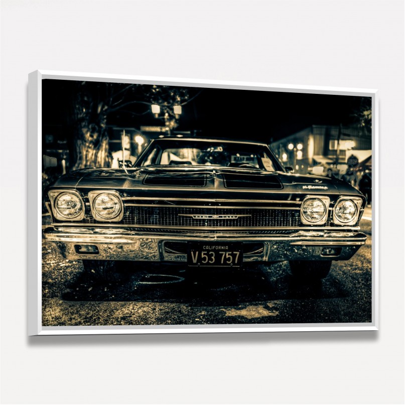 Quadro Carro Clássico Vintage Antigo Frontal