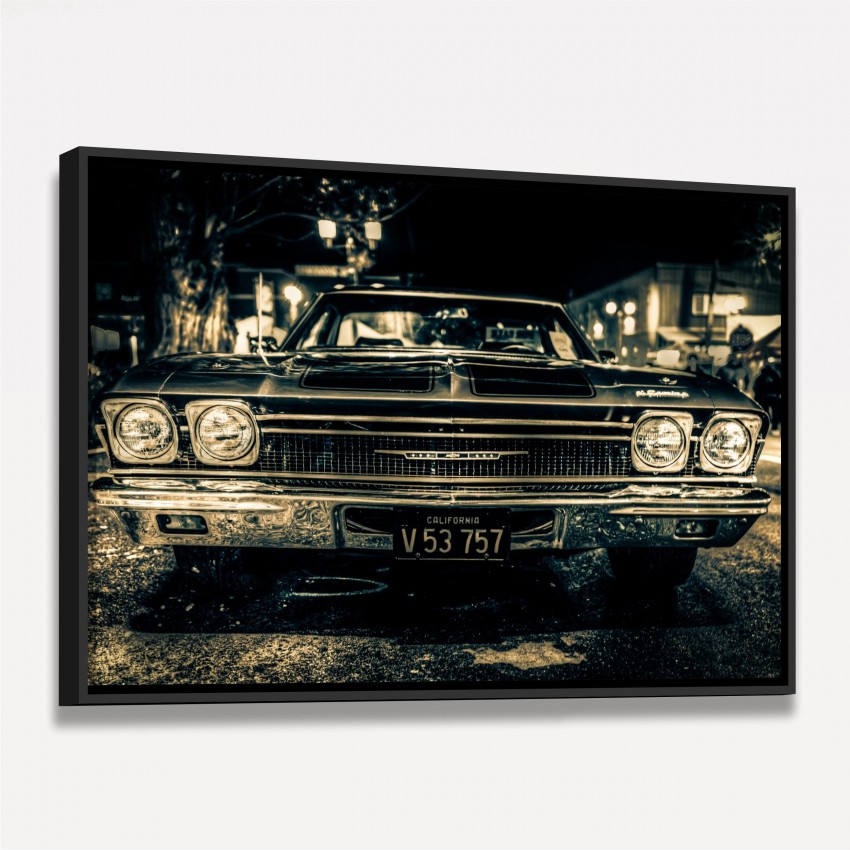 Quadro Carro Clássico Vintage Antigo Frontal