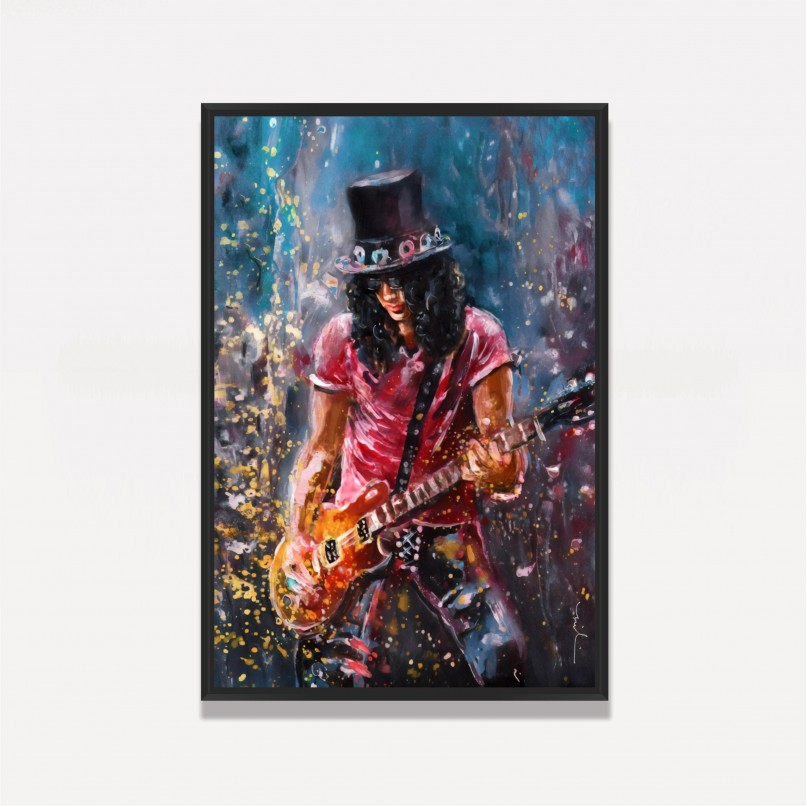 Quadro Slash Artístico - Guns N' Roses