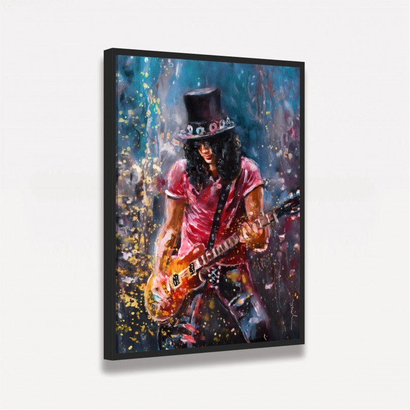 Quadro Slash Artístico - Guns N' Roses