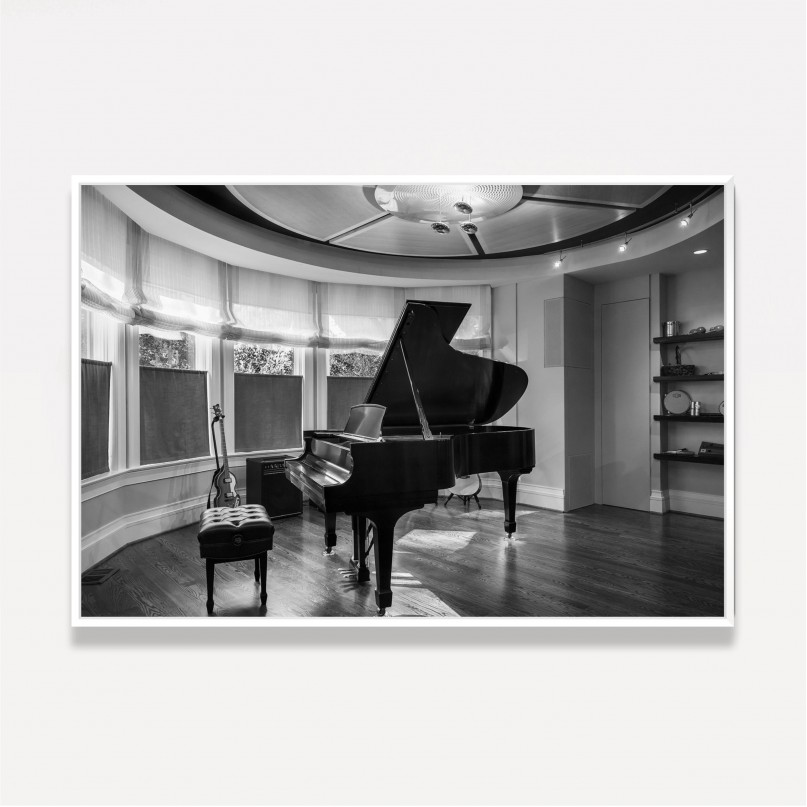 Quadro A Sala do Piano - Preto e Branco