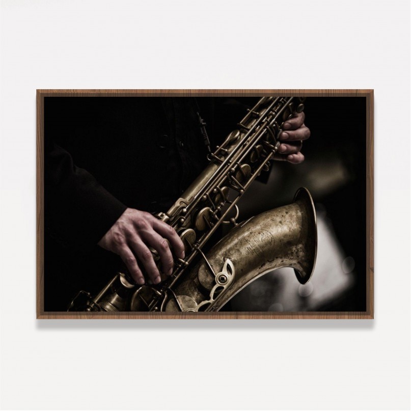 Quadro decorativo Tocando Saxofone em Arte