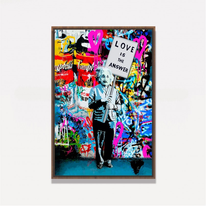 Quadro Einstein Art Amor é a Resposta