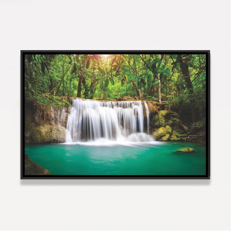 Quadro Cachoeira Sobre Pedras Natureza