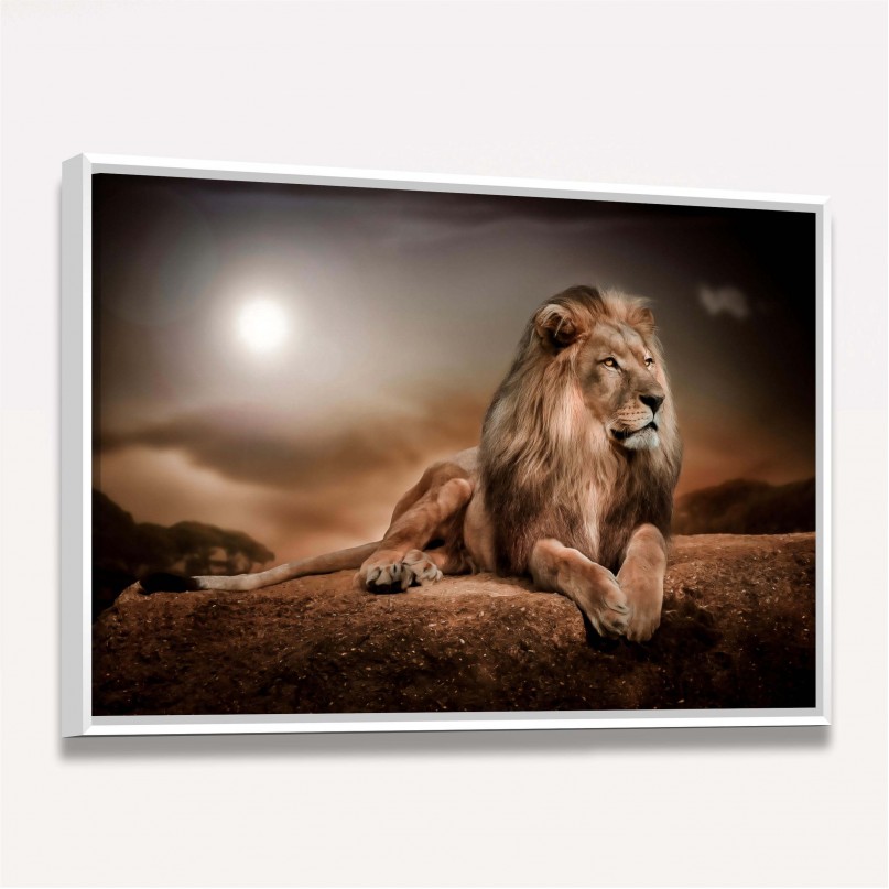 Quadro decorativo Leão de Judá Sobre a Rocha