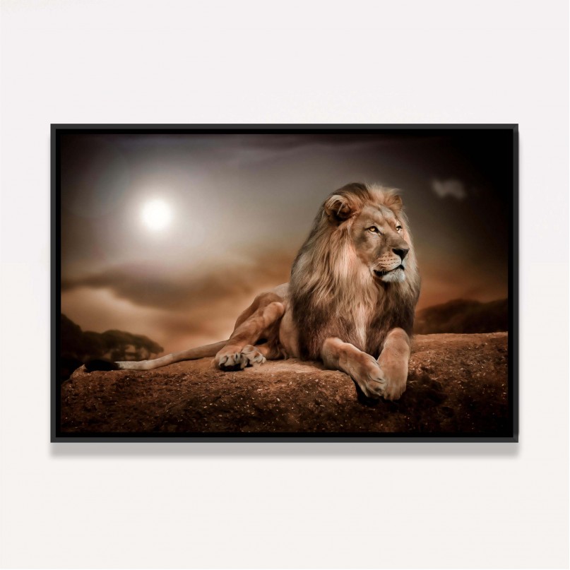 Quadro decorativo Leão de Judá Sobre a Rocha
