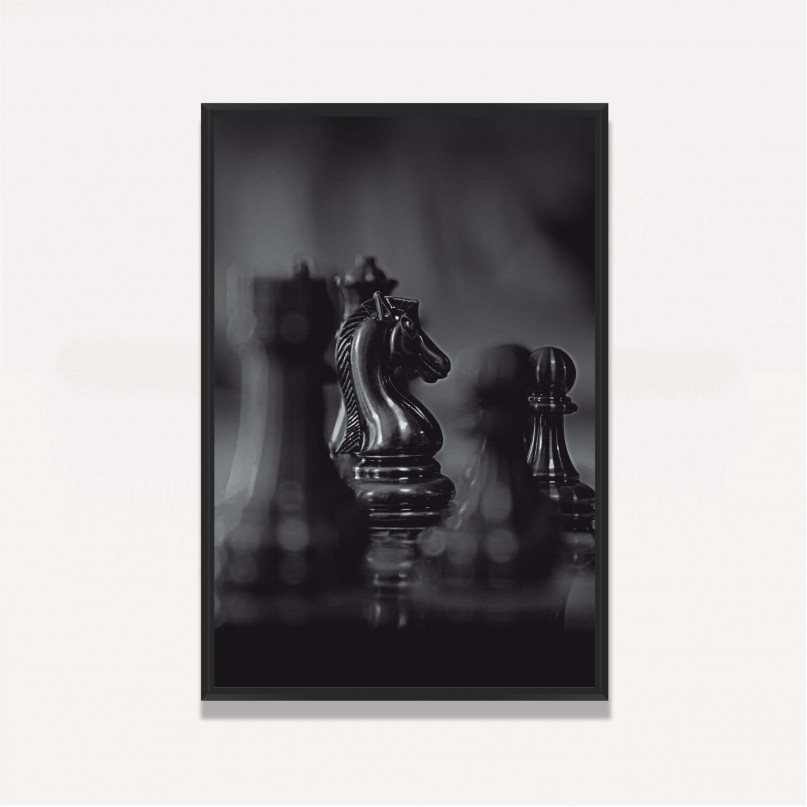 Quadro Xadrez Close Cavalo