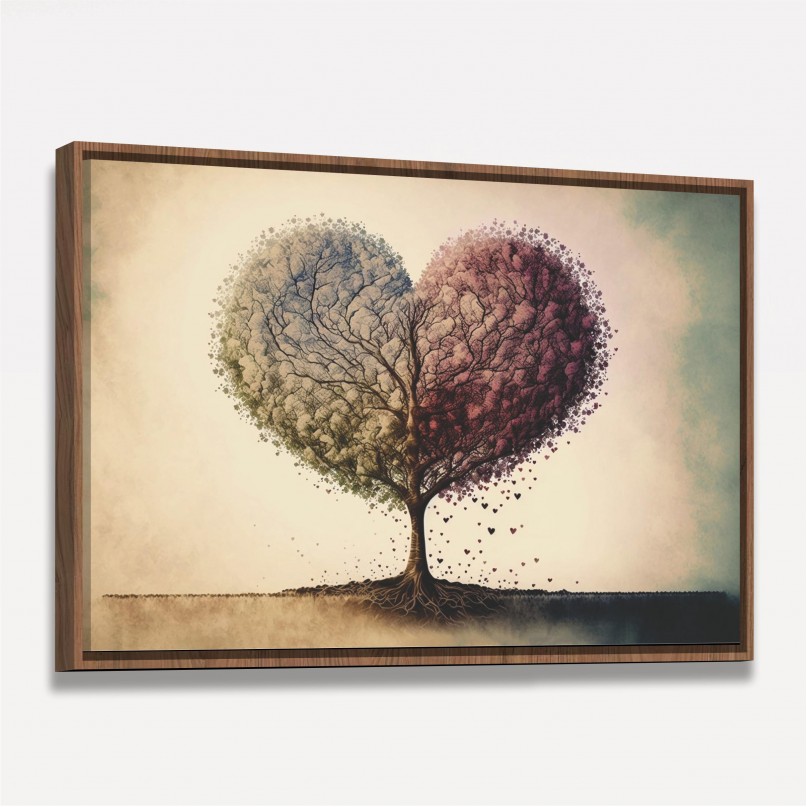 Quadro Árvore da Vida Amor Abstrato 