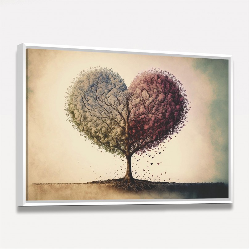 Quadro Árvore da Vida Amor Abstrato 