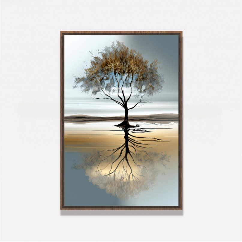 Quadro Abstrato Árvore Reflexo da Vida