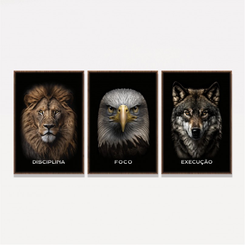 Quadro Trio Disciplina Foco Execução