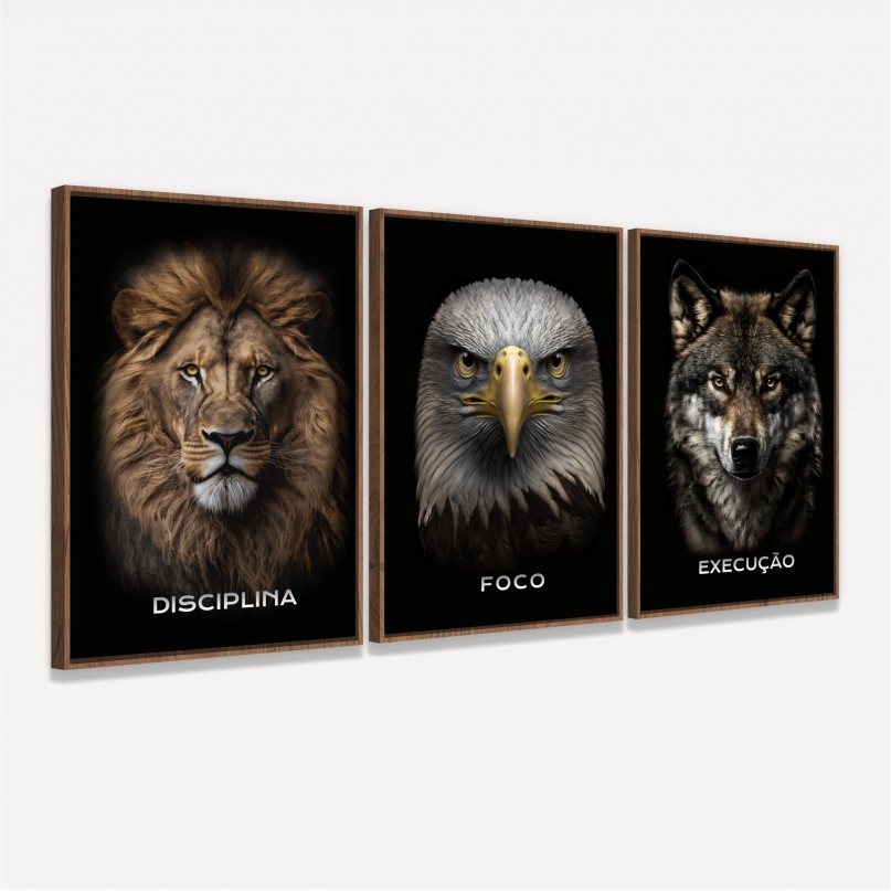 Quadro Trio Disciplina Foco Execução