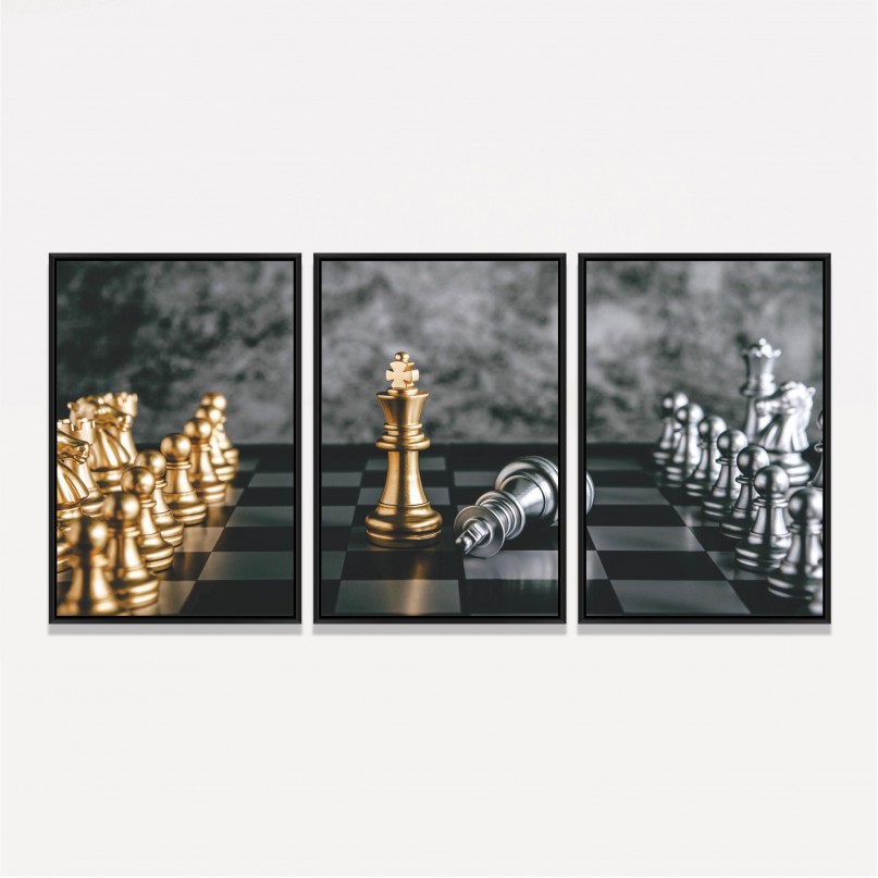 Quadro Trio Golden Chess